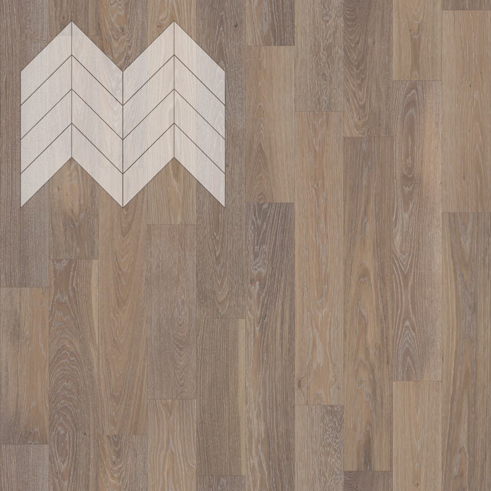 Паркет Елка Французская Lab Arte Chevron Дуб Натур Деликат лак 600/450х150х14/3/45°