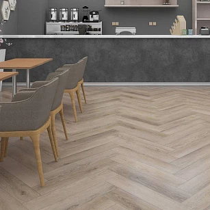 ПВХ Покрытие Calitex Diamonds Lesatho Herringbone Click DM503 750x150x6 (1,575 м2) в интерьере