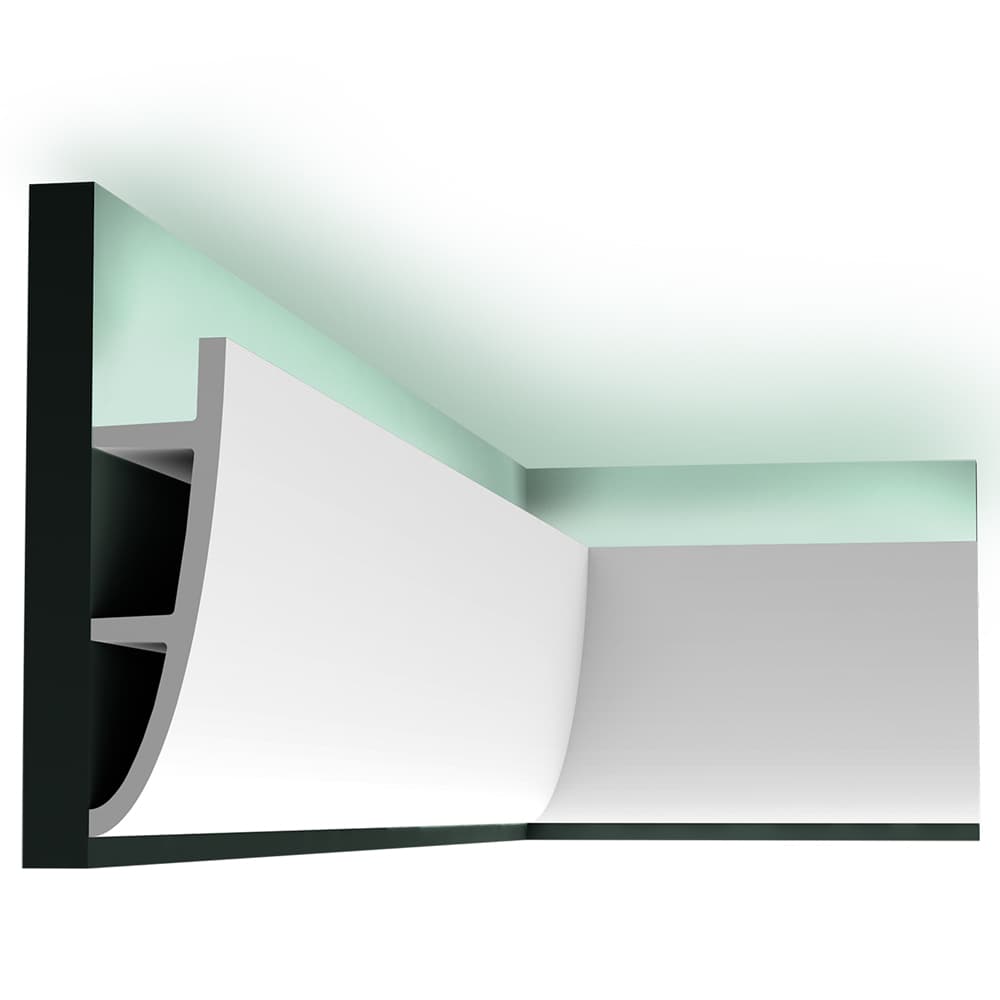 Плинтус из дюрополимера Orac Decor для скрытого освещения C374 2000х180х50