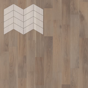 Паркет Елка Французская Lab Arte Chevron Дуб Селект Беж лак 400/313х150х14/3/60° в интерьере