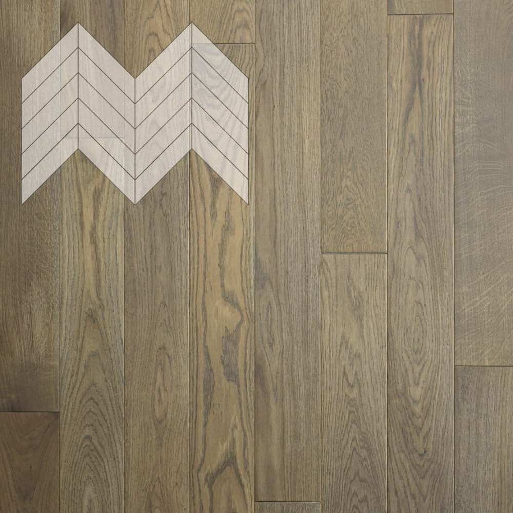 Паркет Елка Французская Lab Arte Chevron Дуб Натур Gris лак 600/490х110х14/3/45°