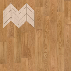 Паркет Елка Французская Lab Arte Chevron Дуб Натур лак 600/490х110х14/3/45° в интерьере