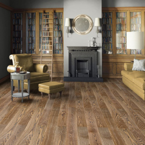 Паркетная доска Tarkett Танго Дуб Антик Белый Браш 2.18 м2 в интерьере