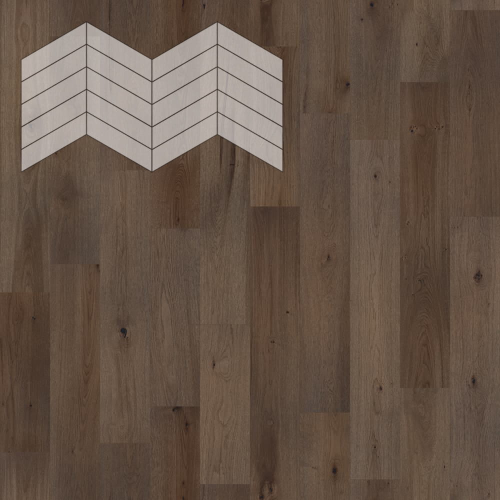 Паркет Елка Французская Lab Arte Chevron Дуб Натур Кайт лак 400/348х90х14/3/60°