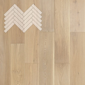 Паркет Елка Английская Lab Arte Angle Дуб Рустик Чегет белый лак 500х125х14/3 в интерьере