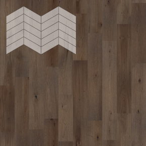 Паркет Елка Французская Lab Arte Chevron Дуб Рустик Кайт лак 400/337х110х14/3/60° в интерьере