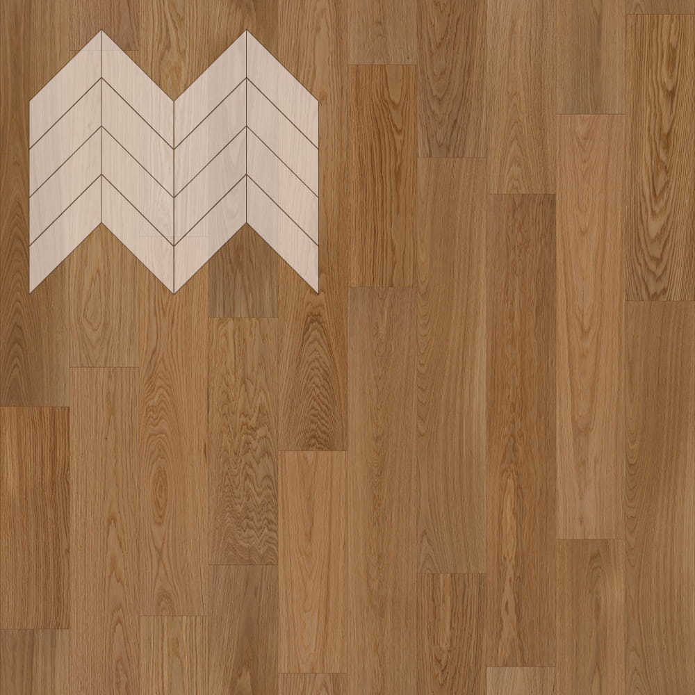 Паркет Елка Французская Lab Arte Chevron Дуб Натур Гридж лак 600/450х150х14/3/45°