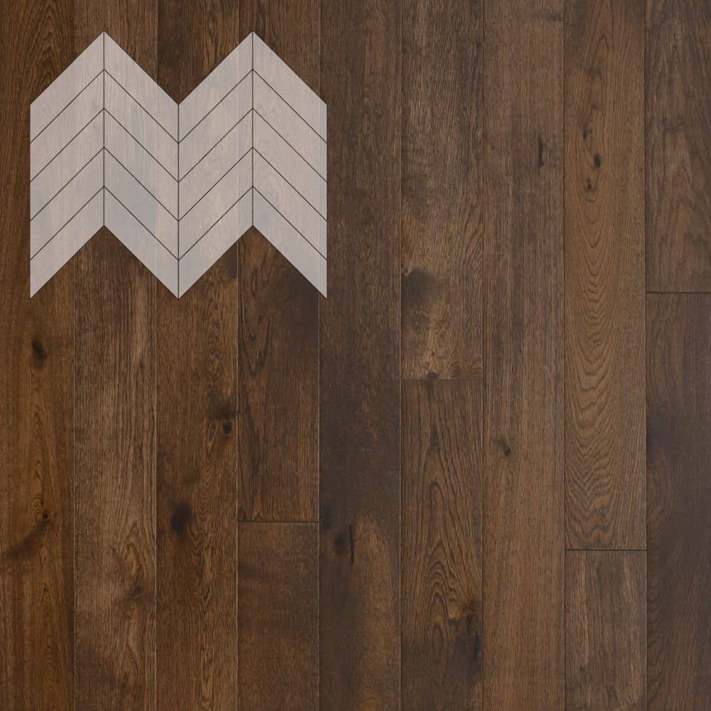 Паркет Елка Французская Lab Arte Chevron Дуб Натур Коньяк лак 600/475х125х14/3/45°
